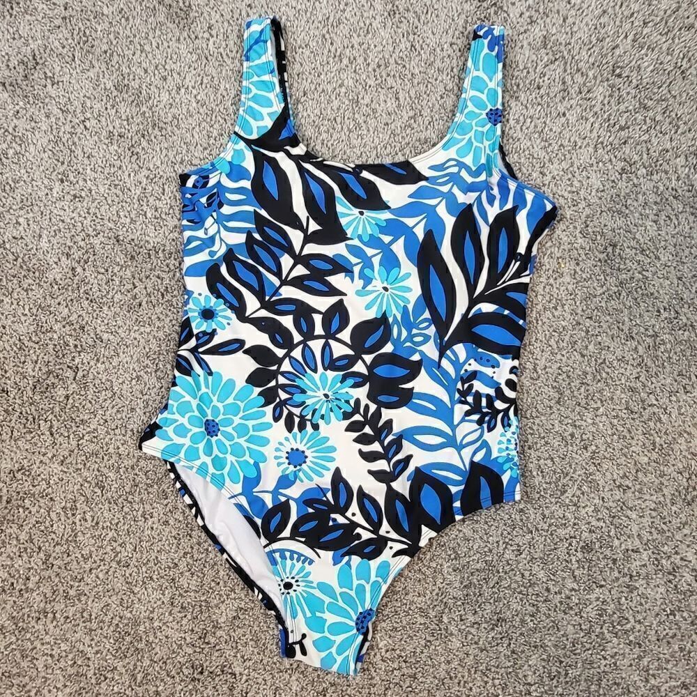 Catalina One Piece Blue, Black, & White Swimsuit